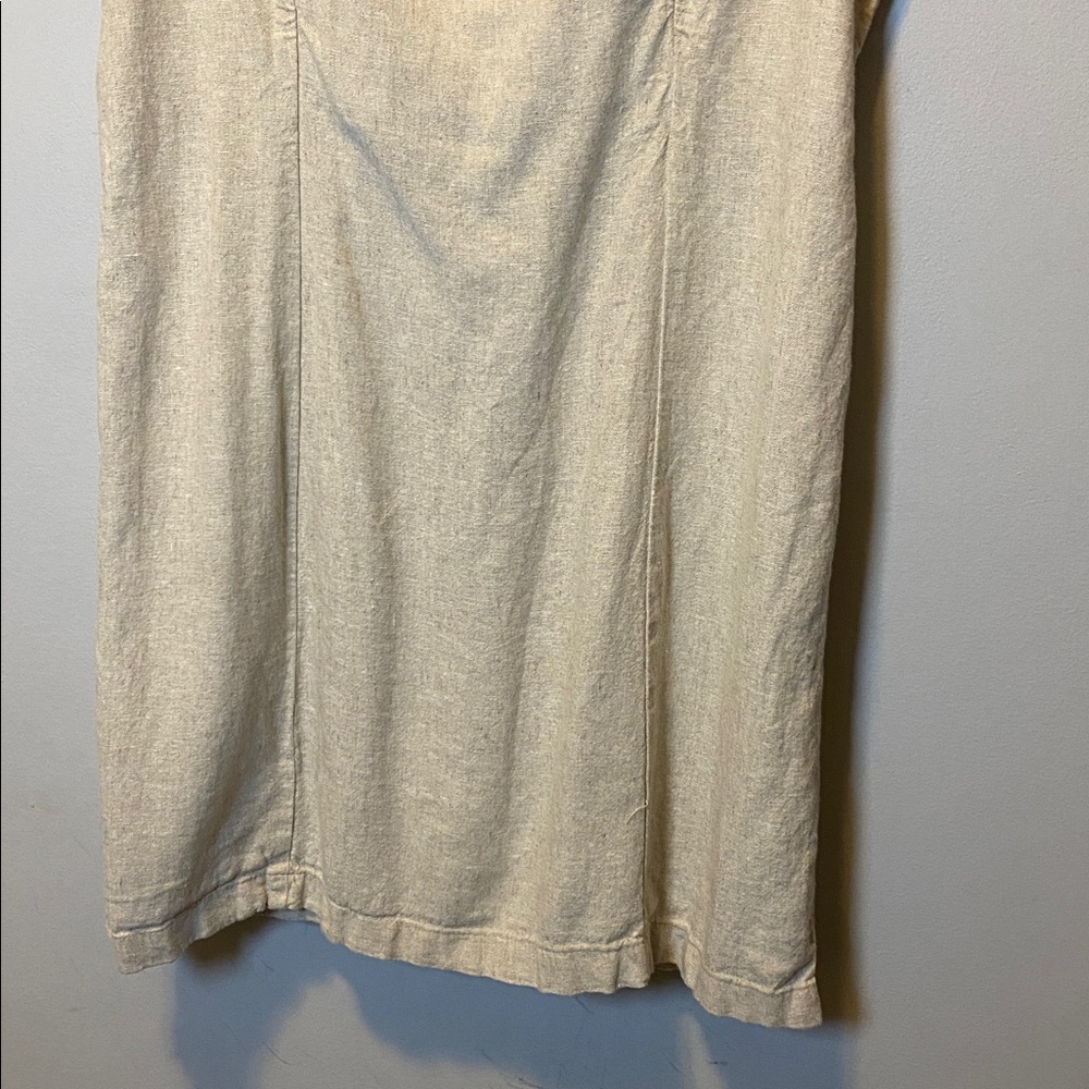 Old Navy Sleeveless Linen Blend Mini Dress Women’s XL Neutral Tan Square Neck - Picture 5 of 13